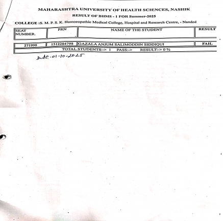 Exam Result Summer - 2025